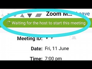 Waiting For The Host To Start This Meeting | Zoom Error | in Hindi