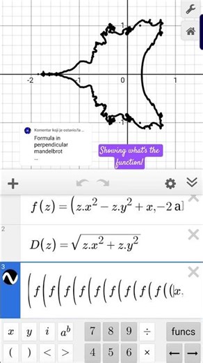function for perpendicular mandelbrot! | #fractal #desmos