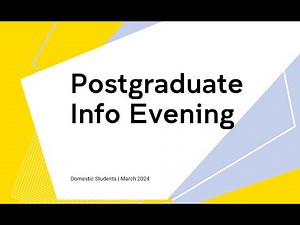 UNSW Postgraduate Info Evening