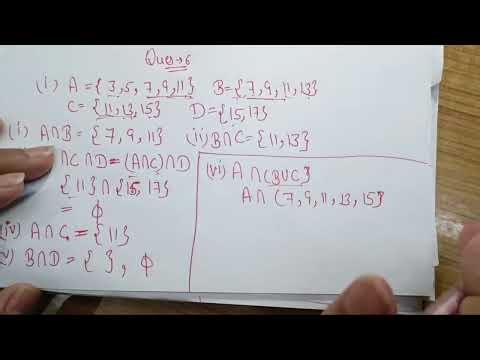 Class 11th maths, chapter 1 sets, ex-1.4 question (5 to 6) part 2