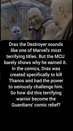 How Drax the Destroyer Became the MCU’s Funniest Guardian#shorts