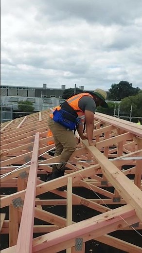 Installing Purlins #carpentrylife #buildingconstruction #building #construction #houseconstruction