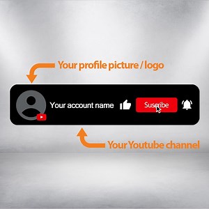 Animation d'abonnement sombre Youtube avec petit logo - Etsy France