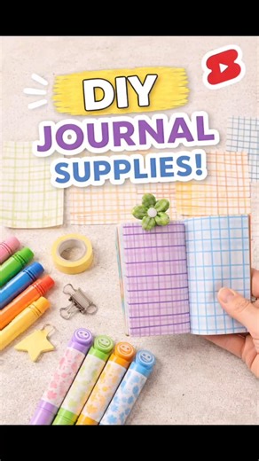 DIY Journal Supplies | Easy Grid Paper Ideas ✂️📒 #shorts #diy