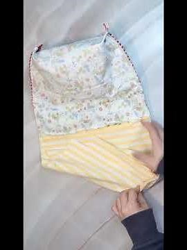 DIY 아웃포켓 스트링백 만들기/How to make a Drawstring Bag with Outer Pockets#shorts