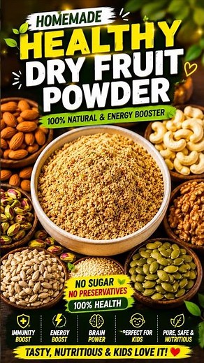 Easy simple Healthy dry fruit powder recipe | #health #powder #immunity #shorts