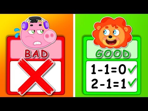LionET | Good Student vs Bad Student - Study Hard! | Cartoon for Kids