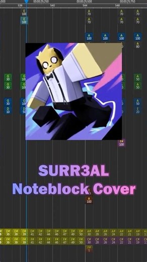 SURR3AL Noteblock Cover #projectrusher #roblox #noteblock #music #shorts