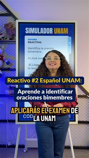 Unibetas • Curso Examen de Admisión | 📚 Reactivo #2: Español – EXAMEN UNAM ¿Sabes identificar una oración bimembre? 🤔 En este reactivo te enseño a reconocer sujeto y predicado... | Instagram