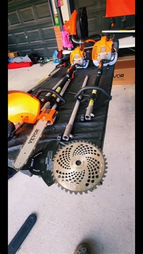 VEVOR 6-in-1 Multi-Functional Trimming Tools with Gas Hedge Trimmer, Weed Eater, String Trimmer,