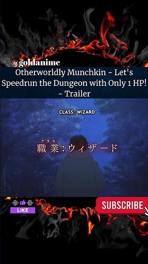 Otherworldly Munchkin Let's Speedrun the Dungeon with Only 1 HP! Trailer #anime