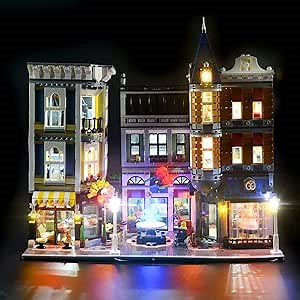 Upgraded Version LED Light Kit for Creator Expert Assembly Square - Compatible with Lego 10255 Building Set (Model Set Not Included)