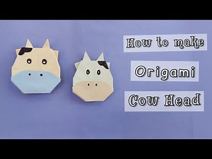How to make an Origami Cow Head | Paper Cow step by step Tutorial