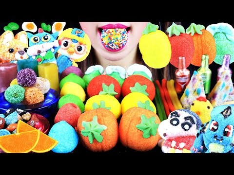 ASMR MARSHMALLOW COLLECTION FRUIT MARSHMALLOW, STRAWBERRY, MANDARIN, DOLL,CHOCOLATE,CHICK MUKBANG