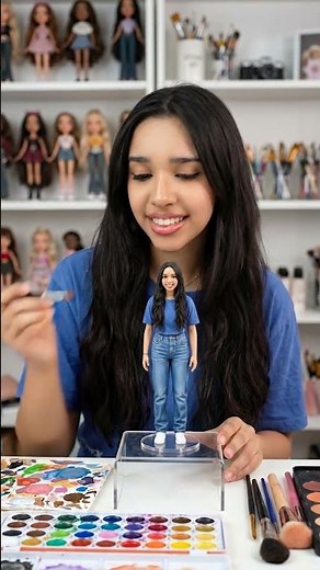 SHAFA CREATES A MINI VERSION OF HERSELF! 🎨😱✨ #shafa #shfa #safa #chafa #shorts