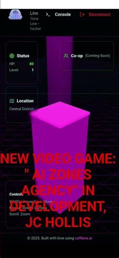 New Video Game: AI ZONES AGENCY (RPG), BY OWNER JC HOLLIS, IN DEVELOPMENT.