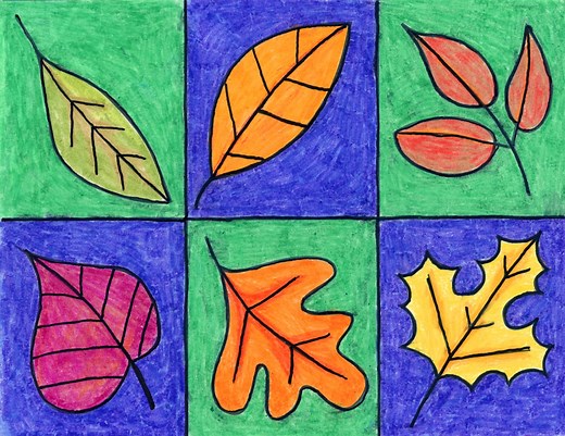 How to Draw a Leaf 6 Ways: Easy Fall Leaves drawing for Kids