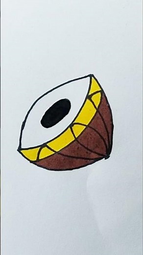 Easy Drum Drawing 🎵 | Simple Dhol Drawing for Kids | #Shorts