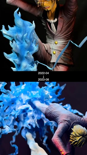 一年でこんなに変わる。サンジ製作の比較/Sanji Creation Comparison. How Much Changed in One Year【ONE PIECE ワンピース】 #shorts
