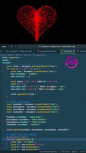 Create a Stunning Heart Animation with HTML & CSS ❤️ #viralshort #shotrs