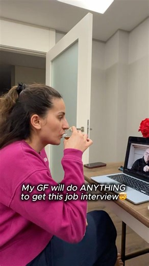 My GF will do ANYTHING to get this interview 😳 #lockedin_ai #carieertips #jobhunting #interview