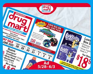 1.1K views · 25 reactions | Happy Wednesday! Our new weekly ad is here - shop in store or online to save yourself the runaround! shop weekly ad: https://bit.ly/3RUNrUu e-saving coupons: https://bit.ly/3CnW3O0 sign up for our weekly ad emails: https://bit.ly/3XsLjae | Discount Drug Mart | Facebook