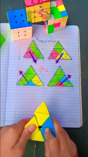 new pyramid Rubik's cube solve algorithm challenging 😱😱#youtube #rubikscube #shorts #short