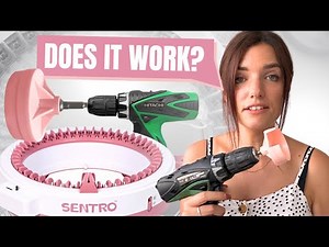 USING A DRILL WITH A SENTRO KNITTING MACHINE 🤯 | Can you make a beanie fast AND neat??