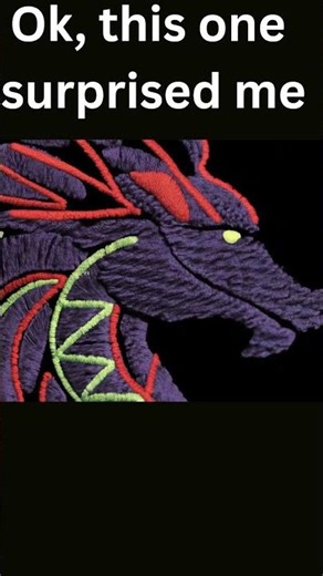 Ok, this one surprised me! wait did he just blink? #omlembroidery #embroidery