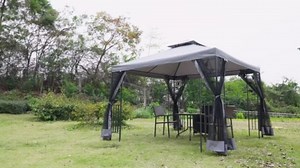 Amazon.com : COBIZI Gazebo with Improved Cold-Proof Curtains Nettings Winter Gazebos on Clearance Heavy Duty Gazebo Double Roof with Metal Frame Gazebo Tent for Patio, Deck (Frame Thickened) : Patio, Lawn & Garden