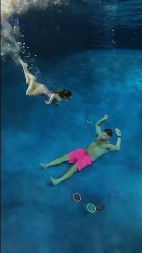 5 Year Old Lifeguard Swimming Down to Rescue 🛟 Daddy! #learntoswim #shorts ‪@Prepare2Swim‬