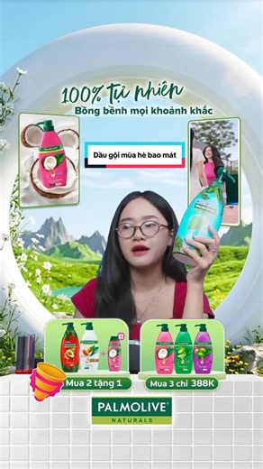 Dầu gội mùa hè Palmolive bạc hà: sạch dầu, mát lạnh da đầu