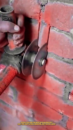 Precision Mortar Joint Cutter Slices Brick Wall Channel with Single Disc Control #tools#construction