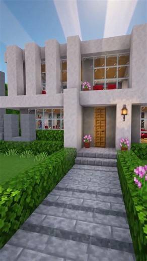 Minecraft Easy Modern House Tutorial / #easybuild #gaming #japanesetempel #minecraft #short #shorts