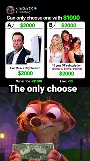 Elon Musk + PS5 vs 10 Year Subscription Challenge | Choose One! 😱💰