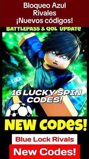 Códigos de Blue Lock Rivals! Códigos de Bloqueo Azul Rivales! Roblox 2026