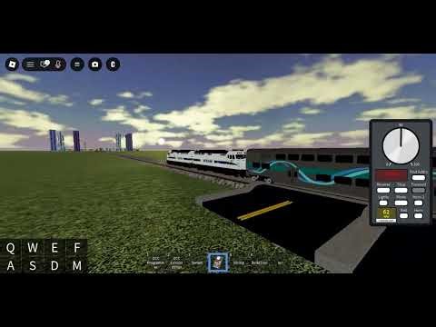 Metrolink Train Passes through All Railroad Crossings With my 2nd version of the Coastline Map