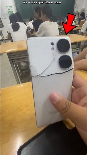 Chinese teacher shatters mobile 😲