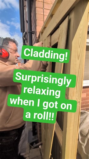 cladding with feather edge boards #careerchange #woodworking #fencing