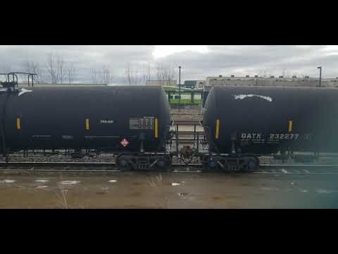 CN L550 EMD GP9RM 4115 & GTW GP38-2 5849 are Shoving Rail cars in Aldershot Yard