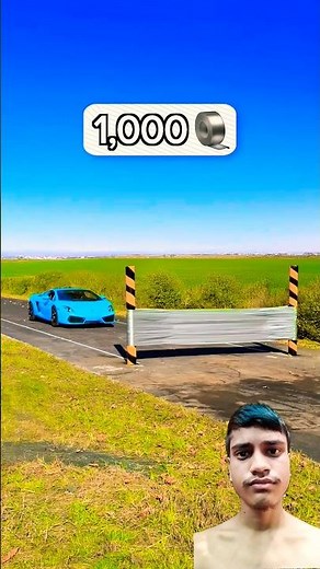 How Much Tape To Stop A Lamborghini? #shorts #shortvideo #challenge #youtubeshorts #fyp #ytshorts