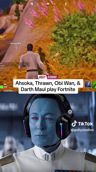 Ahsoka Tano, Admiral Thrawn, Obi Wan Kenobi, & Darth Maul play Fortnite #fortnite #starwars #ahsoka #ahsokatano #thrawn #admiralthrawn #ahsokaseries #obiwankenobi #darthmaul #lightsaber #fortnitemythic #starwarsmemes #gaming