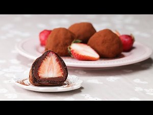 電子レンジで簡単♪ いちごチョコ大福