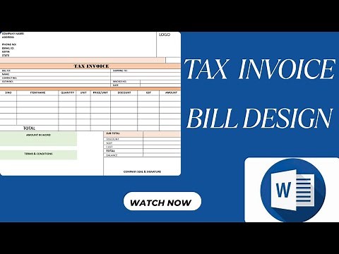 "Create a Simple Bill/Invoice Format in MS Word | Step-by-Step Tutorial 🧾💻"#msword #invoice #words