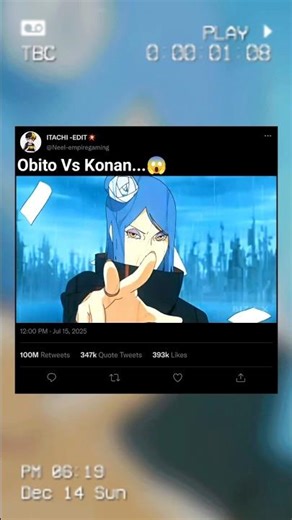 Obito Vs Konan😱 #naruto #anime #shorts