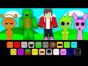 Sprunki JJ and Mikey Minecraft MOD Sinner Edition MAIZEN : In Minecraft Animation
