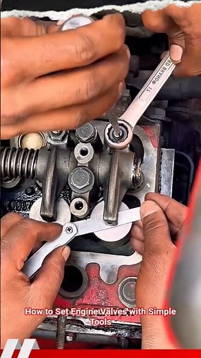 How to Set Engine Valves with Simple Tools #mechanic #automobile #shorts
