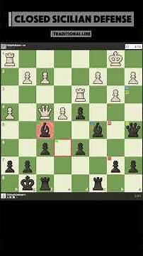 Closed Sicilian Defense: Traditional Line. Real human-like chess AI engine. Not a Stockfish!