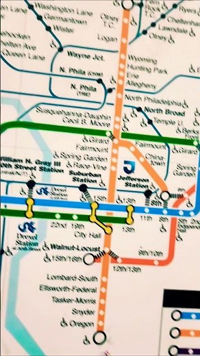 🚏🗺 PHILADELPHIA RAIL TRANSIT MAP – 🇺🇸 PHILADELPHIA, USA