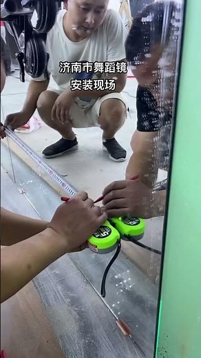 install fitness gym mirror #gymmirror #installmirror